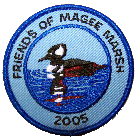 2005 patch featuring a hooded merganser